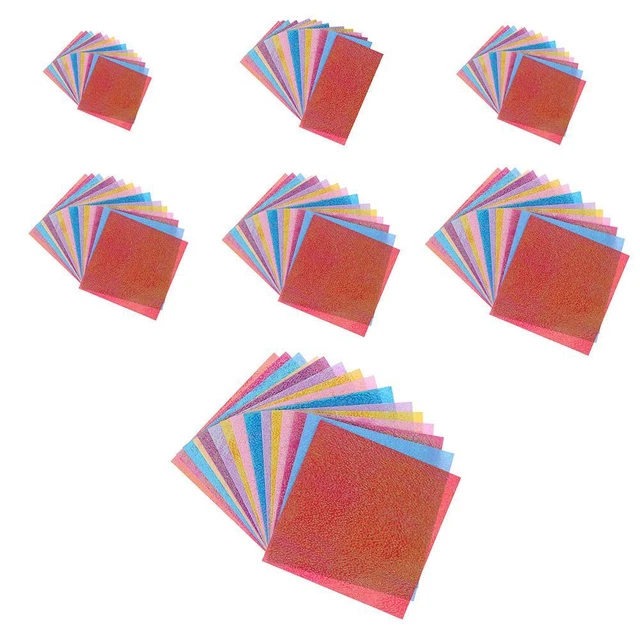 Juego de 20 piezas de papeles de origami cuadrados brillantes plegables para artesanía hágalo usted mismo