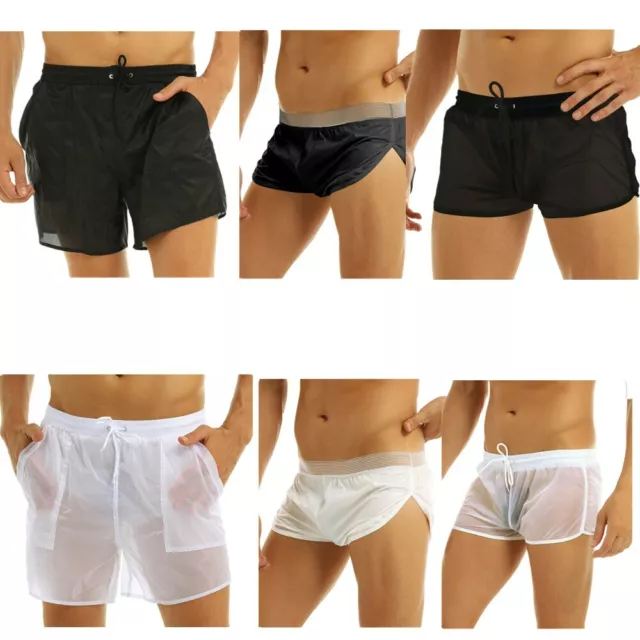 Joem Striped Boxer Briefs Sexy Mens Underwear Quick Dry Pouch