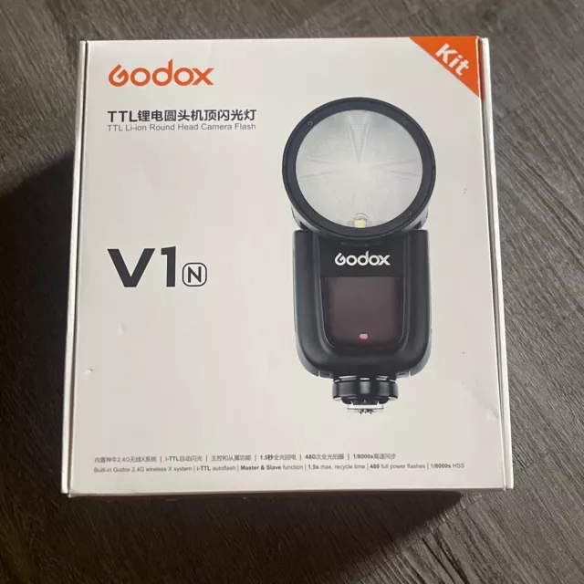 Brand New - Godox V1-N Round Head Camera Flash for Nikon