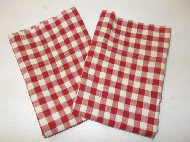 2 Ralph Lauren Cold Spring Gingham Standard Pillowcases French Country Cottage