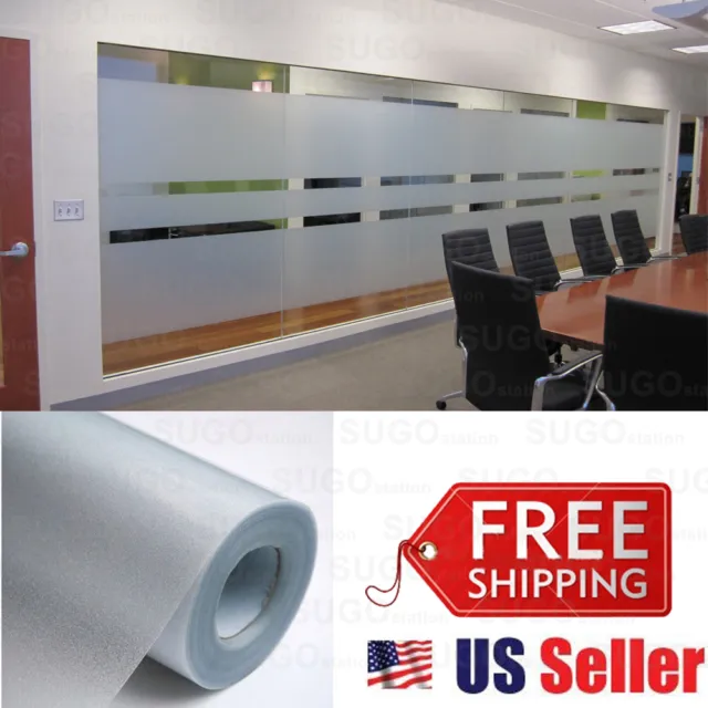 36"x6FT Frosted Privacy Static Home Decoration Window Door Glass Tint Film Sheet