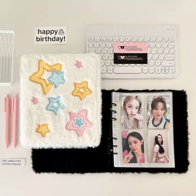 Star Pattern Photo Album Binder 3-inch Small Card Storage  Gift