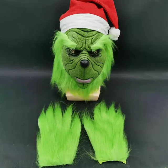 Grinch Maske Halloween Weihnachten Maske Horror Karneval Fasching Kostüm Party