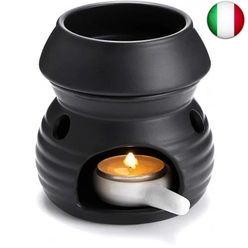 Bstkey, Bruciatore per olio essenziale e cera in ceramica con cucchiaio per