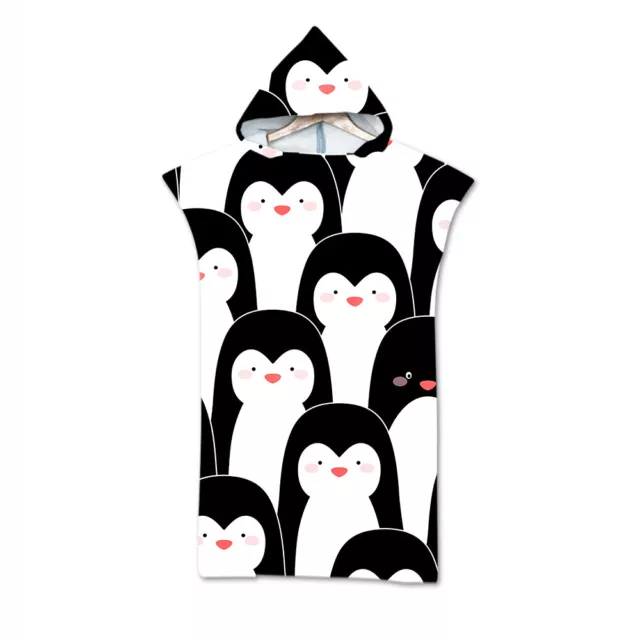 Penguin Whale Swan Cat Hooded Surf Swim Bath Beach Towel Poncho Changing Robe