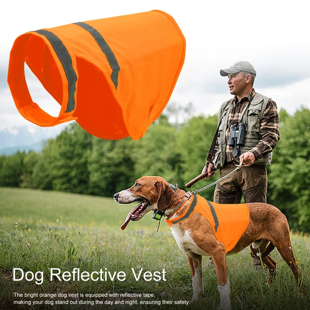DOG REFLECTIVE VEST Dog Visibility Vest Fluorescent Adjustable Dog