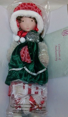 MIB Marie Osmond "Holiday Holly Hobbie" 16in Doll with COA, Bracelet & Hang-Tag
