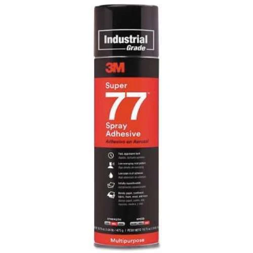 3M Super 77 CA Mp Spray Adhesive, 16.75 oz Aerosol Can, 12/CA (405-021200-21210)