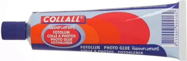 Collall Photo Glue - 100ml / 70g Tube - Premium Repositionable Rubber Cement