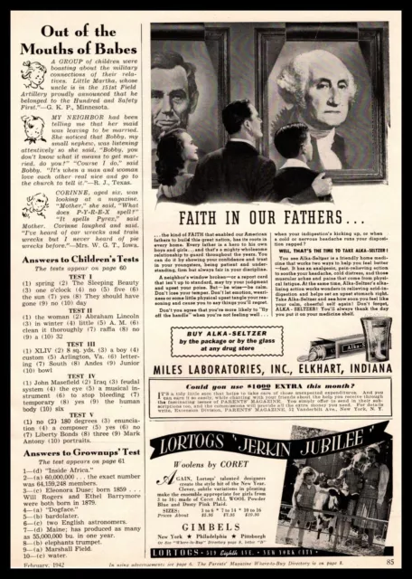 1942 Gimbels Department Store Lortogs New York "Jerkin Jubilee" Vintage Print Ad