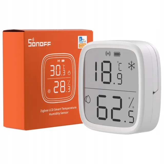 Zigbee Digital LCD Smart Temperature Humidity Sensor Smart Scene with Alexa
