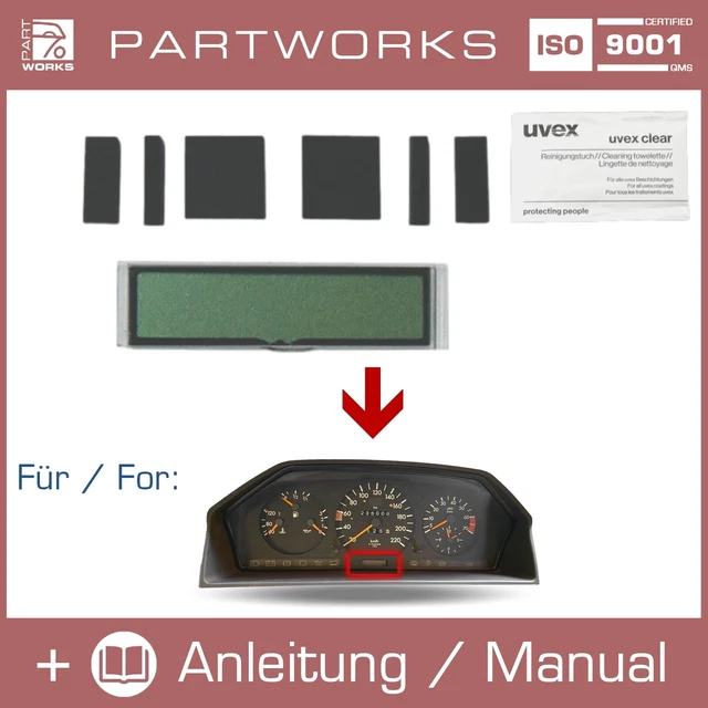DISPLAY AUSSENTEMPERATURANZEIGE FÜR MERCEDES W124 Tacho ATA 6Polig EUR