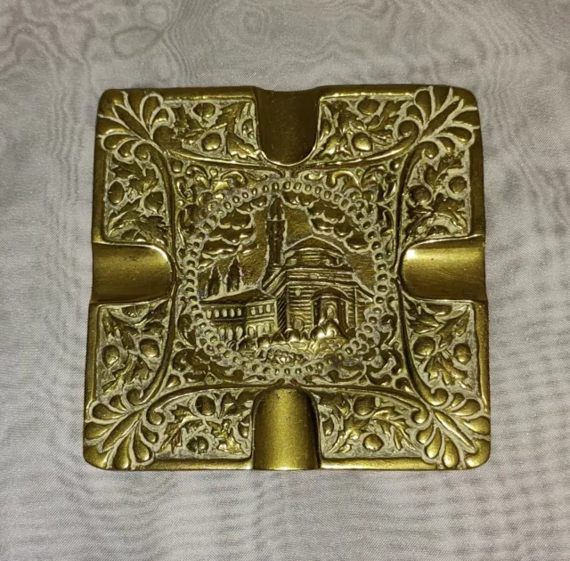 Old Brass Ashtray