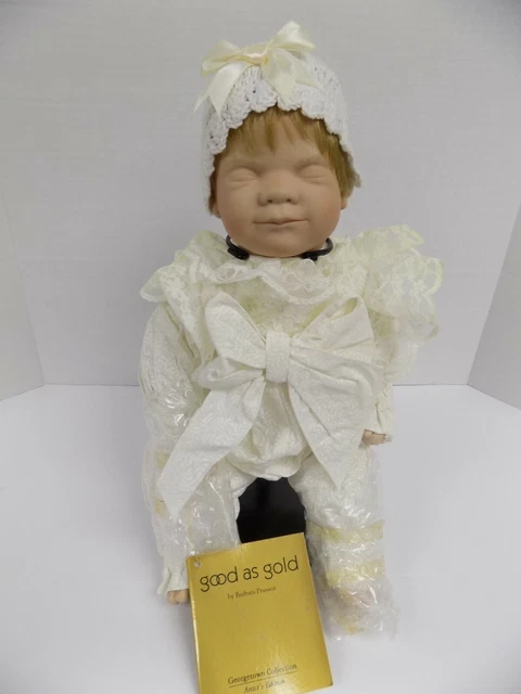 Good As Gold Porcelain Baby Doll Gift From Heaven Collection by Barbara Prusseit
