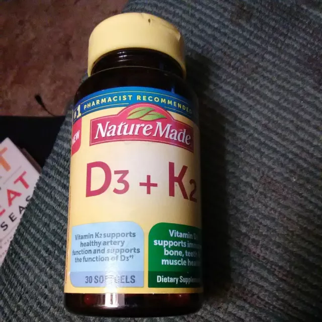 NATURE MADE VITAMIN D3 K2, 5000 IU (125 mcg) Vitamin D exp. July 2025