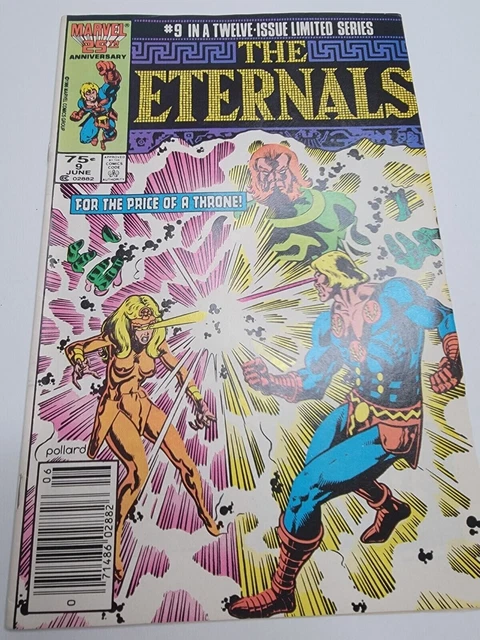 The Eternals #9 June 1986 Throne Marvel Comics Boarded Comic Book