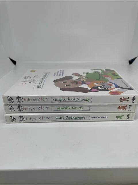 DISNEY BABY EINSTEIN Learning DVD Lot Of 3 For 1 Year Old Plus - Bundle ...