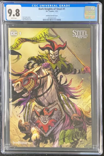 DARK KNIGHTS OF STEEL #1 (TYLER KIRKHAM MINIMAL cgc 9.8 COMICS ELITE EXCLUSIVE