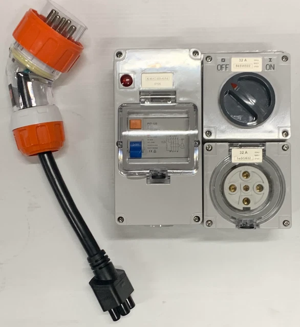 Tesla 32AMP GEN 2 Mobile Charger 3 Phase Adapter Socket and RCD