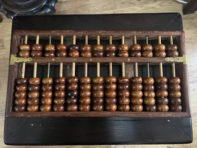 Huanghuali Wooden Abacus 海南黄花梨 Lotus Flower Brand 91 Beads