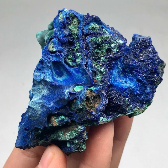 Natural Azurite Malachite Geode Crystal Mineral Specimen Reiki Healing Stone