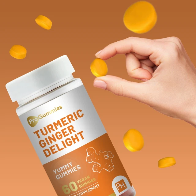 Dose Ginger TURMERIC AND GINGER Gummies | 60 Vegan Pro Gummies | Natural Peach ...