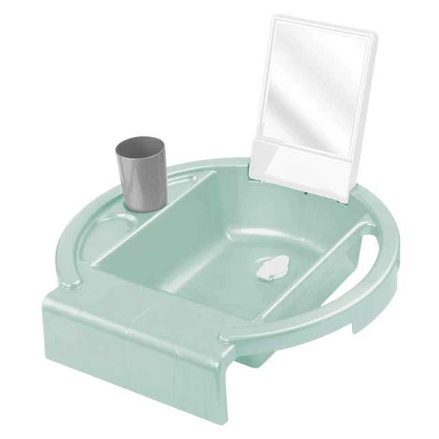 Rotho Baby Kiddy wash Kinder Waschbecken für Badewannenrand swedish green TOP