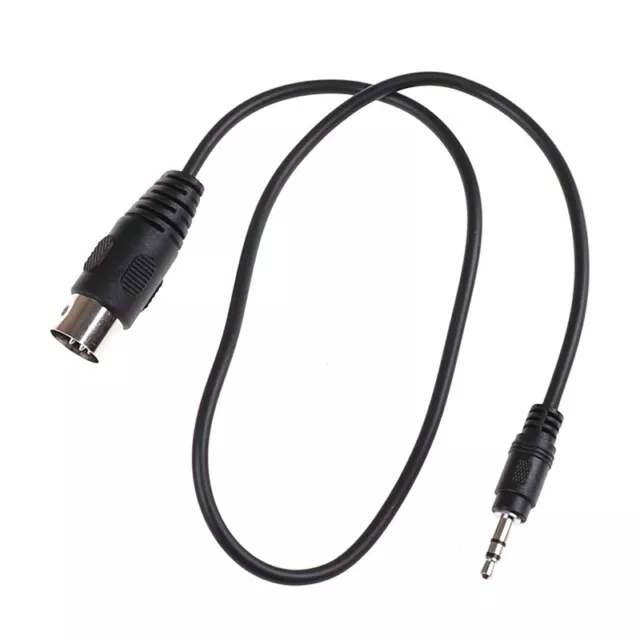 1Pc 5 Pin Din MIDI male to 3.5mm male plug stereo jack audio adapter cable *xd