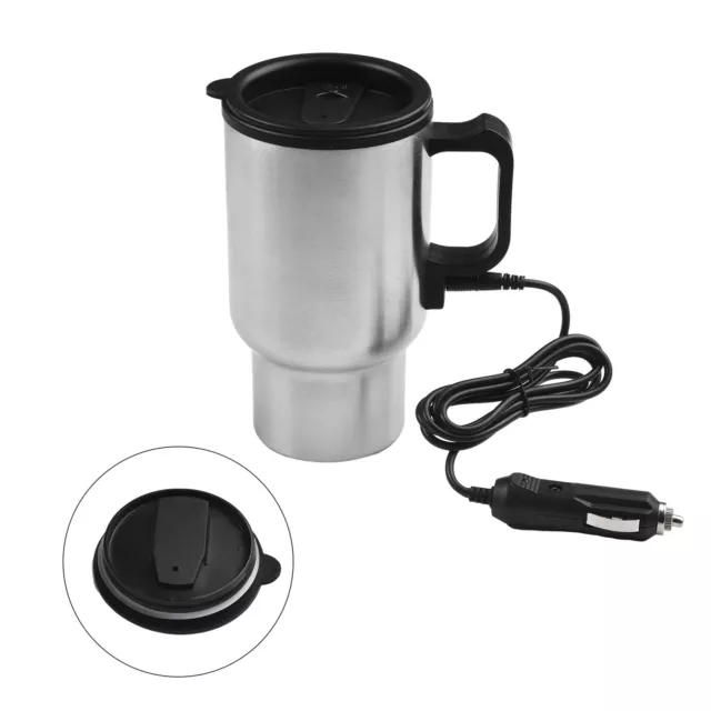 Mug Auto Elettrico Viaggio Caffè Bollitore 450ml Scaldabagno Acciaio Inox