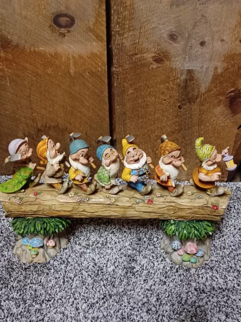 Jim Shore Disney 14” Large Traditions Snow White & Seven Dwarfs Heigh Ho - Flaws