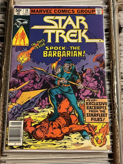 Star Trek 10 Frank Miller Cover 1981 Newsstand Variant Spock The Barbarian Nimoy