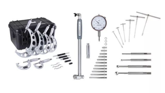 Toolmaker's Inspection Set with 2-6" x .0005" Dial Bore Gage, #EGEE-5006