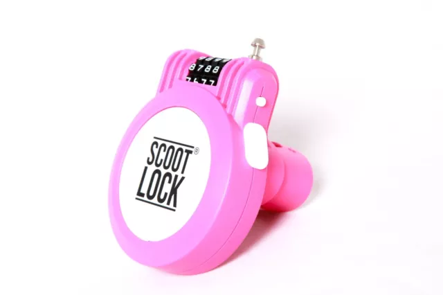 Lock Kick Scooter Security Buggy fitted combination code retractable metal cable