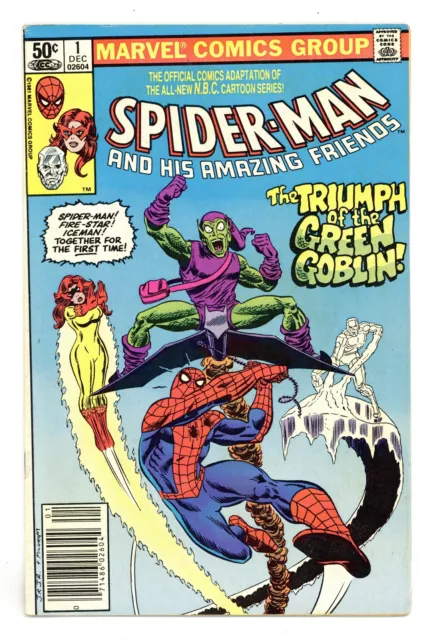 Spider-Man and His Amazing Friends 1N Newsstand Variant FN- 5.5 1981