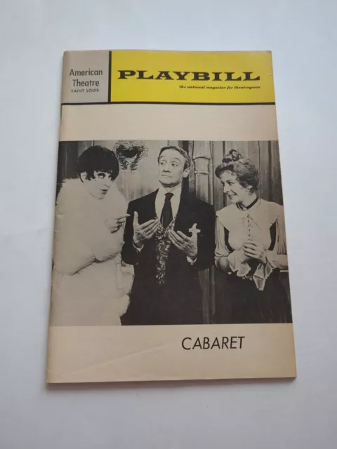 Cabaret Playbill American Theater St Louis March 1969
