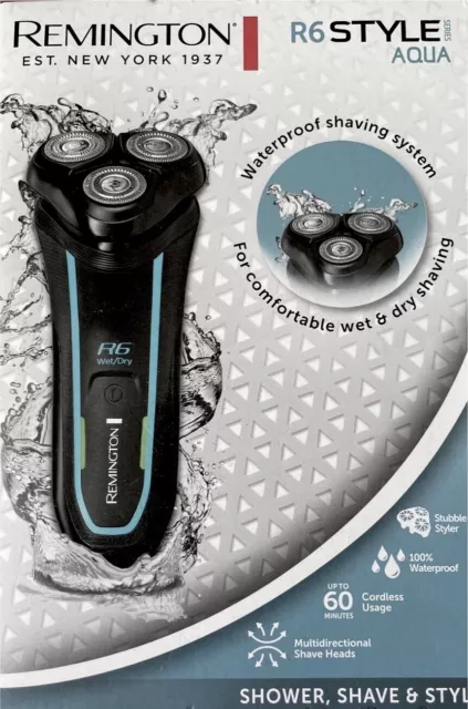 Remington R6 Men's Rotary Shaver Razor Cordless Waterproof USB Charging - R6000