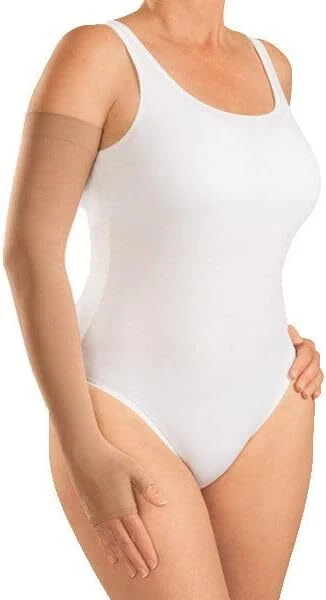 Medi Harmony Lymphedema Arm Sleeve With Gauntlet - 30-40mmHg Compression, X-Wide Caramel Size, For Swelling & Edema - View #8