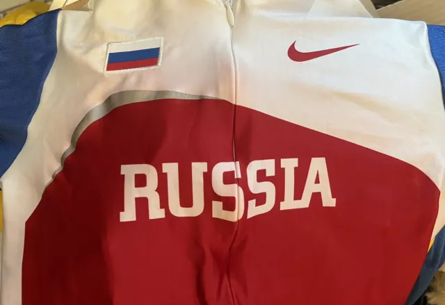 Nike BODY SUIT RUSSIA olympic speedsuit skinsuit short-track Speed Skating