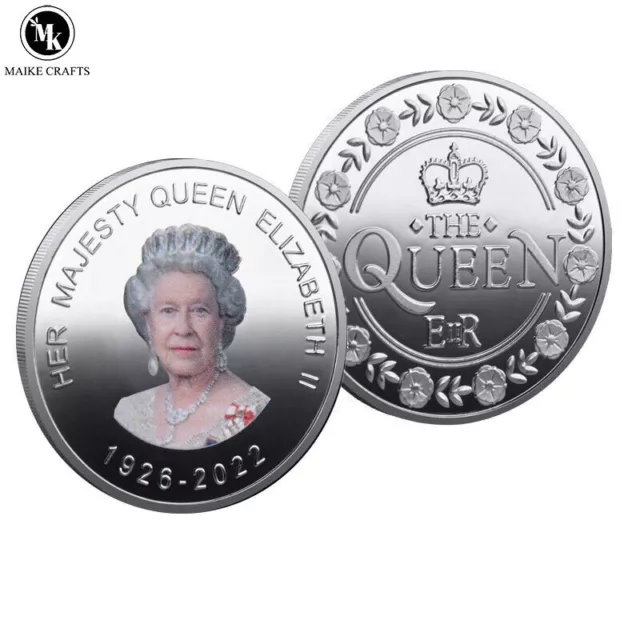 1926-2022 Her Majesty Queen Elizabeth II Silver Plated Metal Commemorative Coin