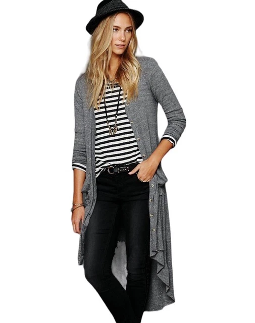 Free people ribbed on sale up maxi cardigan