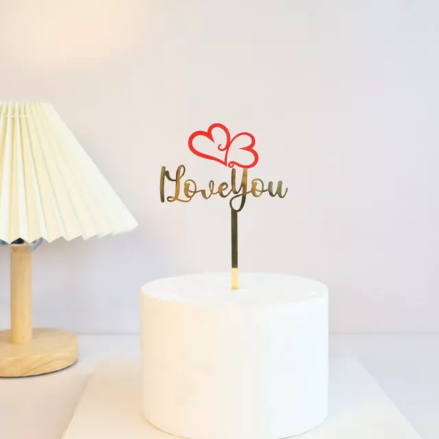 Valentine's Day Acrylic Cake Decoration