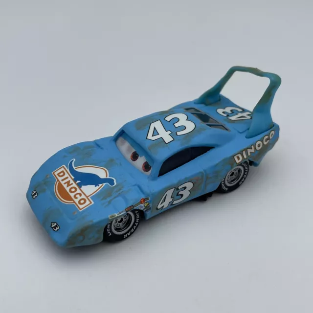 😍Voiture CARS - DAMAGEG KING DINOCO 43 / Accidenté - Mattel Disney Pixar RARE