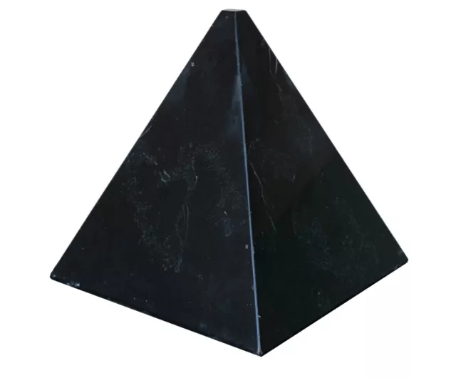 Piramide in Marmo Nero Marquinia Black Marble Pyramid Sculpture Art Design 20cm