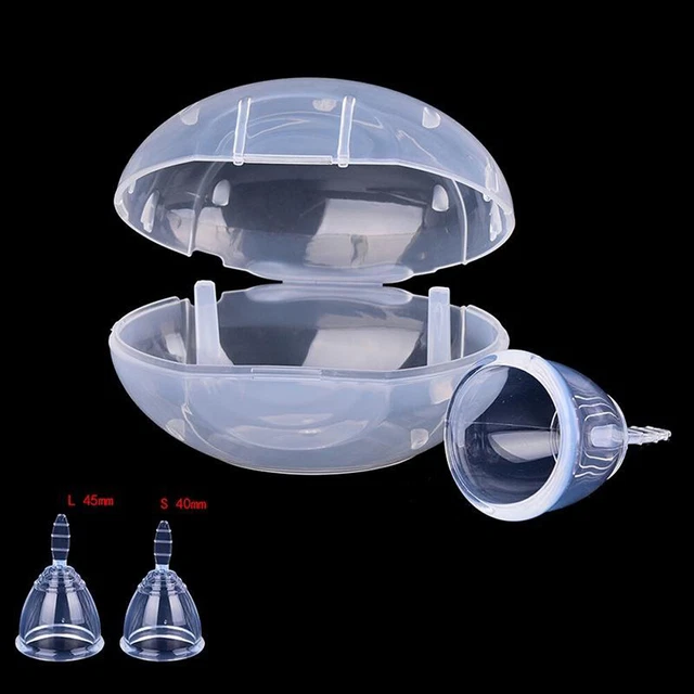 Donna Riutilizzabile Mestruale Coppe Silicone Morbido Medico Igiene Prodotti -