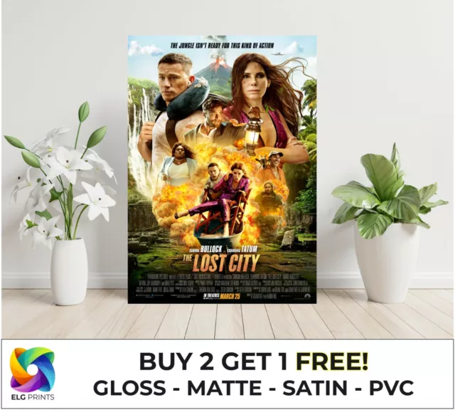 The Lost City Movie Large Poster Art Print Gift Multiple Sizes