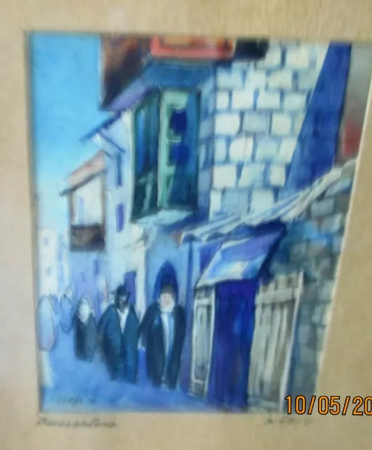 Jerusalem, Minature Framed Painting, Under Glass 2