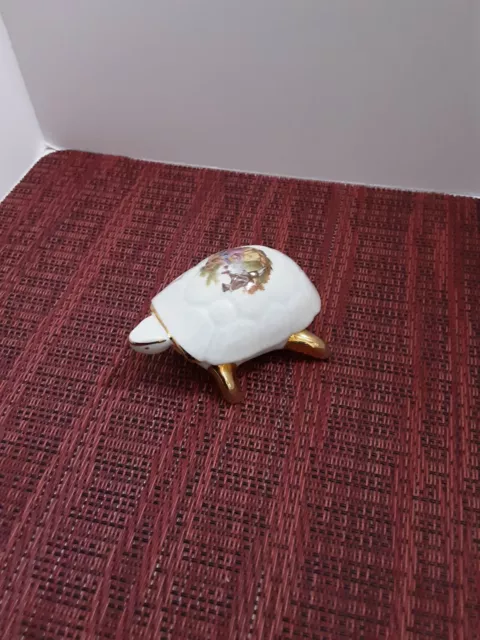 Limoges Castel Turtle Porcelain Miniature 2 Pc Trinket Box 2” VTG