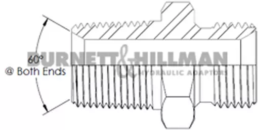 Burnett & Hillman Hydraulische Nptf 1.3cm Stecker X Bsp 0.6cm Adapter 00615 2