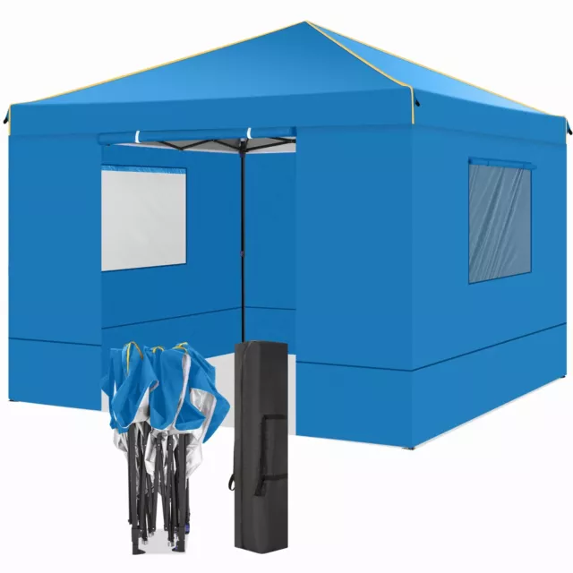 Pavillon 3x3m Pop Up Gartenpavillon Wasserdicht Pavillion UV-Schutz Faltbar Zelt