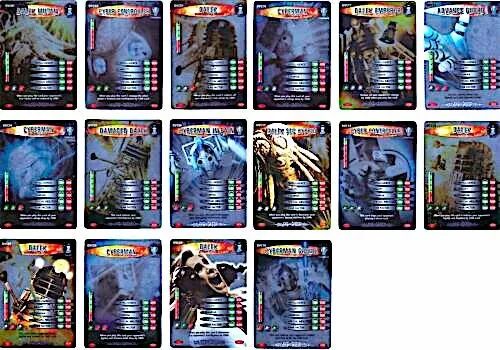 Dr Doctor Who Battles in Time Cards - DALEKS VS CYBERMEN Singles DVC01-DVC18 3